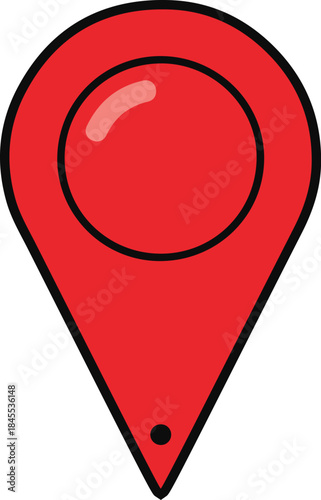 Red Location Pin Map Icon