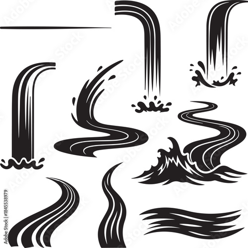 Dynamic black brush stroke effects for creative designs