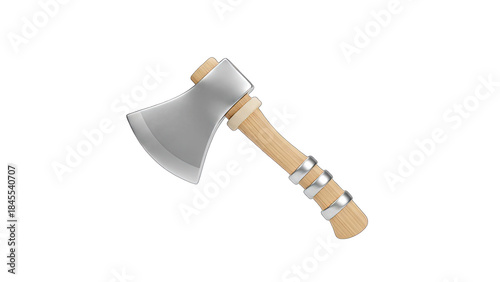 3D Axe Isolated on White Background