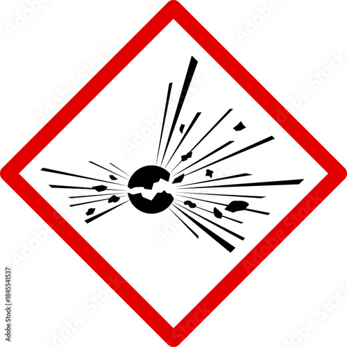 Explosion Hazard Sign - Warning Label, Vector
