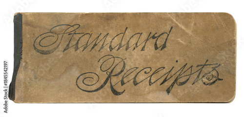 Εκτύπωση καμβά Antique “Standard Receipts” Pad w/ Hand-Lettered Script Typography - Old Brown P