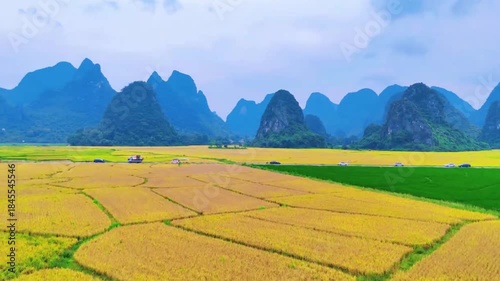 The scenic terraced fields of Guilin, China