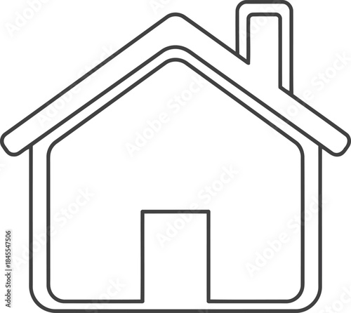 Simple House Outline Icon for Real Estate and Homeownership Graphics