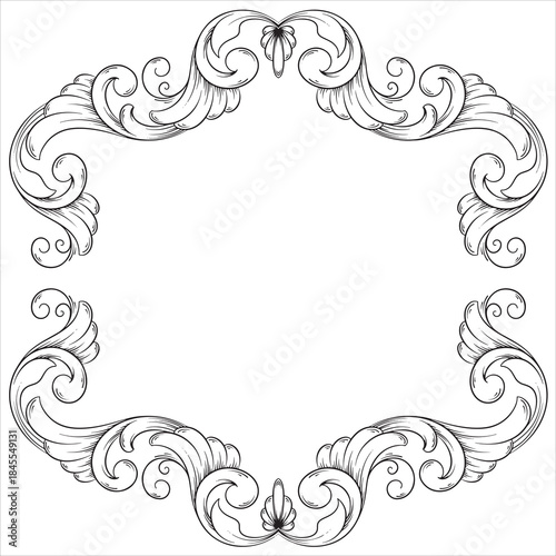 Classic Decorative Floral Engraving Artwork Style
