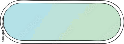 Abstract Button Design with Light Blue and Green Color Gradient