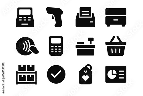 Inventory icon no text retail symbol tile vector transparency flat pos strokes