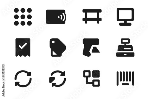 Textures equal product white retail vector dot icon no scanner minimal