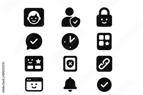 Outlines vector corners alignment safety friendly kids boundary icons negative icon tile