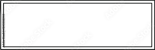 Simple Border Frame Clean, Minimalist Design Element with Black Outline on White Background
