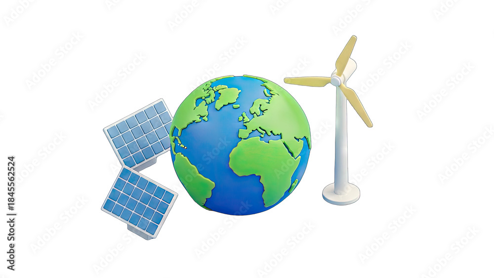 Fototapeta premium Renewable Energy Sources Protecting the Earth