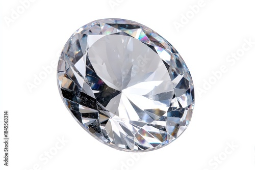 Sparkling Gem: A brilliant, clear diamond shimmers with captivating facets, a testament to its beauty and value.