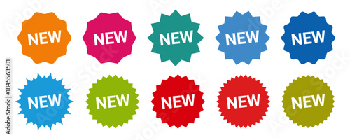 Collection of New arrival badge icon for marketing and promotion, sales sticker, price sticker vector illustration