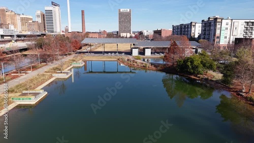 Aerial Drone Footage of Railroad Park, Birmingham, Alabama