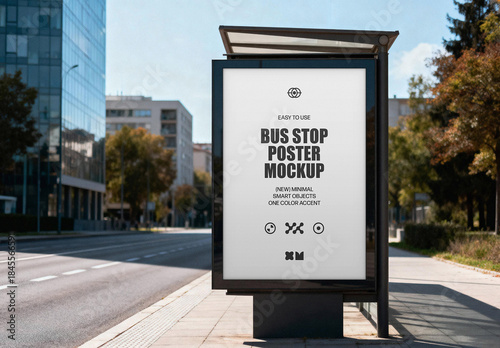 Bus Stop Poster Mockup