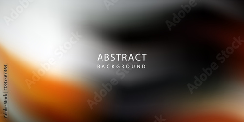 Modern abstract fluid background with smooth flowing curves in black, gray, and orange tones. Ideal for creative, tech, or gaming visuals.