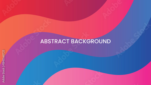 Abstract colorful vector background with flowing waves and curves