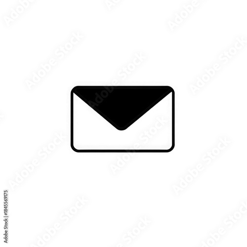 Line art mail icon with transparent background PNG and JPEG image for your business