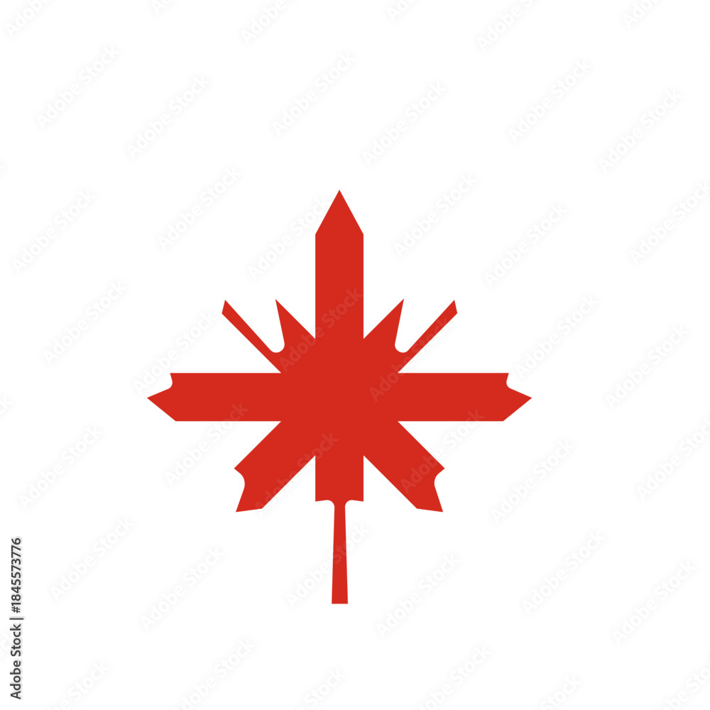 Fototapeta premium Canada Flag Asterisk Sign In Icon