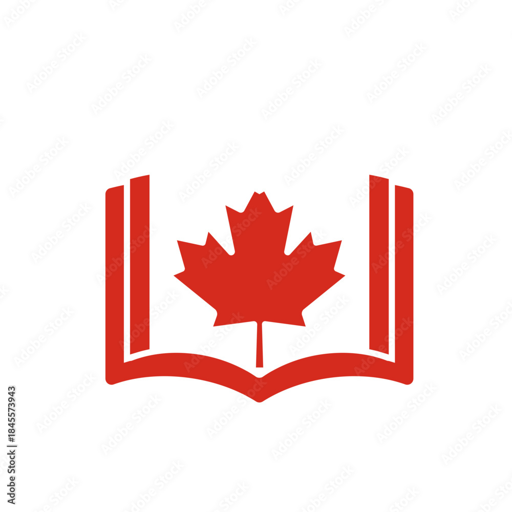 Fototapeta premium Canada Flag Holy Book In Icon