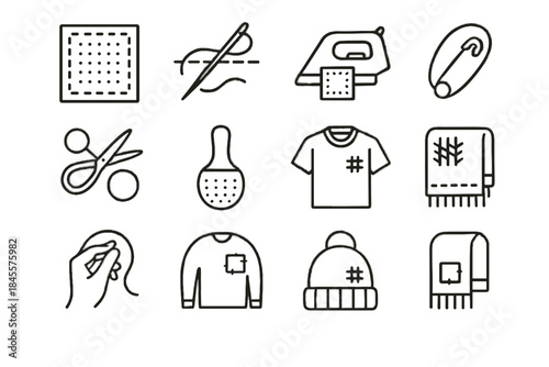Zone spool repair curve folded design icon sustainable icons wardrobe vector iron