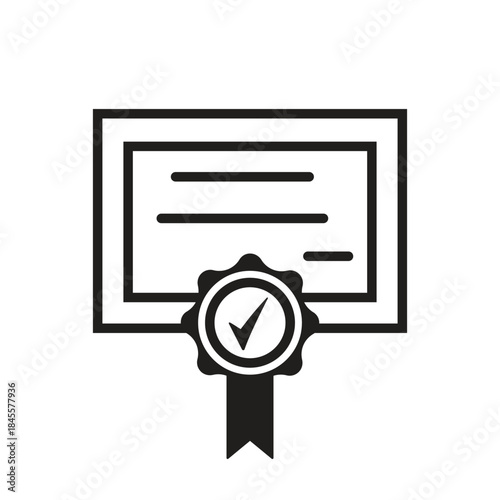 Diploma icon pictogram logo vector in trendy outline style. icon, sign or symbol