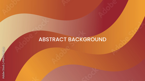Abstract orange vector background with flowing waves and curves