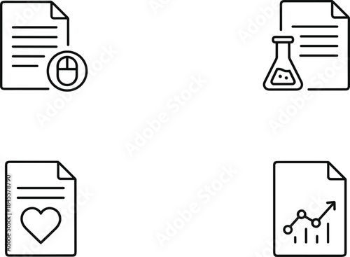 A collection of consumer psychology icons representing targeted advertising, audience segmentation, collaborative marketing, and strategic mindsets focused on reaching 
