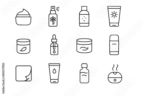 Winter chamomile steam soothing vector bottle hyaluronic icon icons mask essence dropper