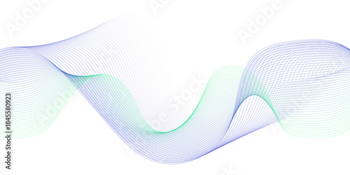 Abstract colorful wave lines design for r template on the white background eps10.