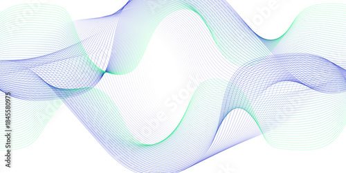 Abstract colorful wave lines design for r template on the white background eps10.