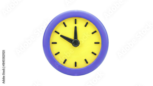 Clock Showing 10 O'Clock on White Background