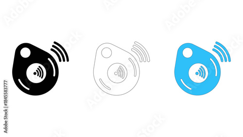 Compact bluetooth item tracker icon for locating lost personal belongings effortlessly