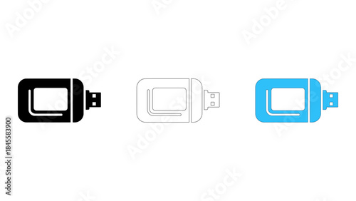 Portable ssd enclosure icon illustrating protection and connectivity for solid state drives