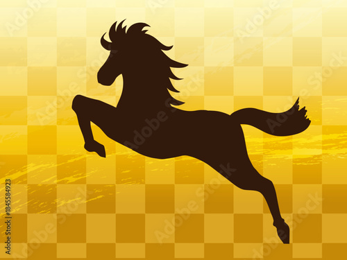  馬, 年賀状, 和風, 和柄, 新年, 動物, クリスマス, うま, ベクター, イラスト