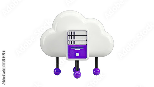Cloud Server Icon: Data Storage and Technology Concept