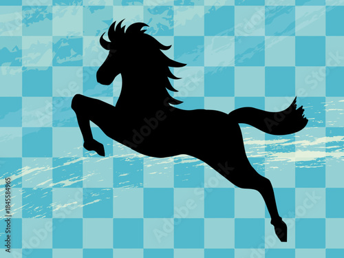  馬, 年賀状, 和風, 和柄, 新年, 動物, クリスマス, うま, ベクター, イラスト