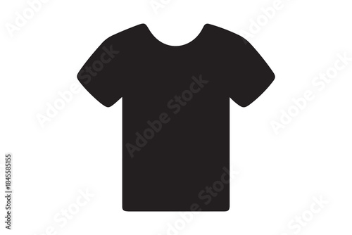 Simple black tshirt icon design isolated on transparent background