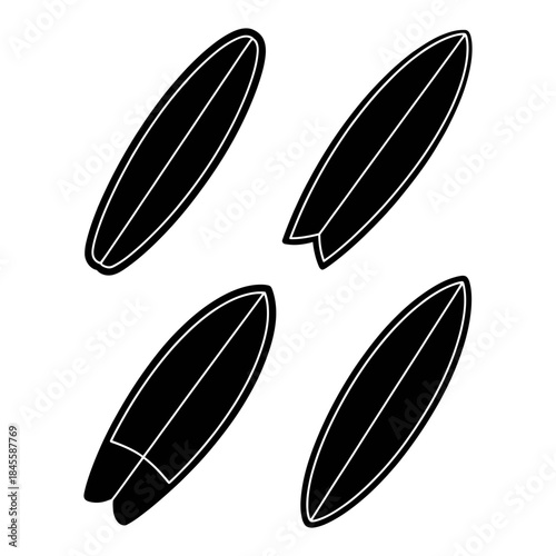 set of ice boards icons