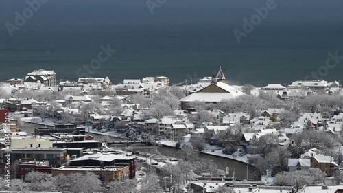 Ocean Grove winter time on a snowy day