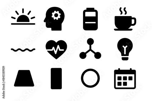 Free task vector ai tile time blocking icon pulse morning block segment