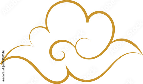 Chinese Cloud Line Art Decorative Ornament