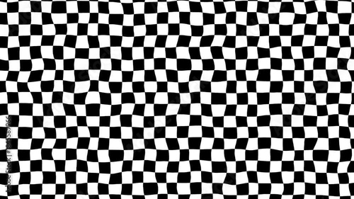 Wavy black wave checkered aesthetic background animation