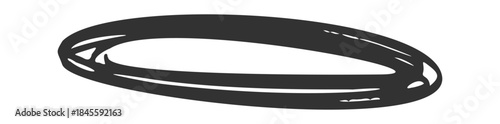 Oval shaped outline scribble element