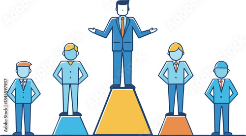 Startup Pitch Presentation Vector Illustration