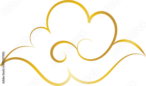 Chinese Cloud Line Art Decorative Ornament