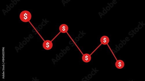 Dollar Downtrend Chart Animation