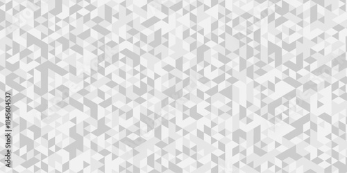 Modern low polygon abstract paper design. white and gray pattern square background. Geometric print composed of triangles. white triangle tiles pattern mosaic wallpaper background.