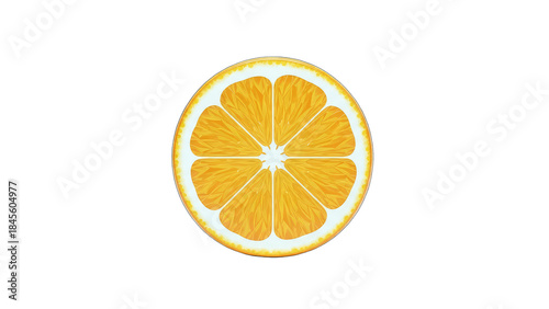 Orange Slice Isolated on White Background