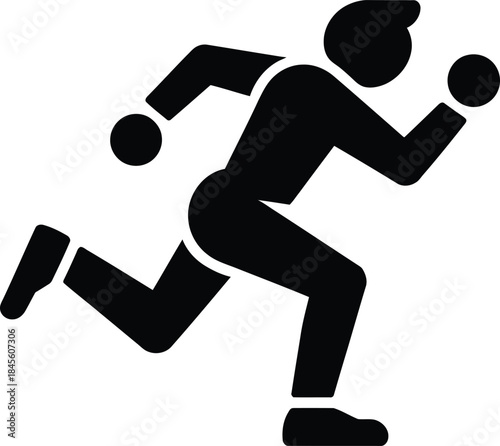 Person falling vector symbol illustrating an accident hazard or unexpected danger on clean background.