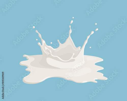 Milk splash. Vector isolated image.